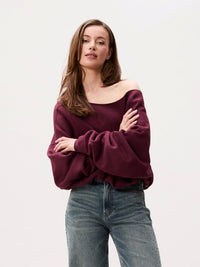 Sweater Back Detailed - merlot