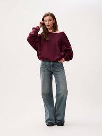 Sweater Back Detailed - merlot
