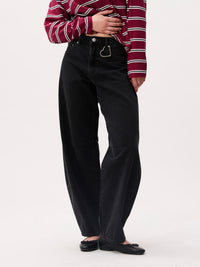 Jeans Bold Barrel Fit - washed black