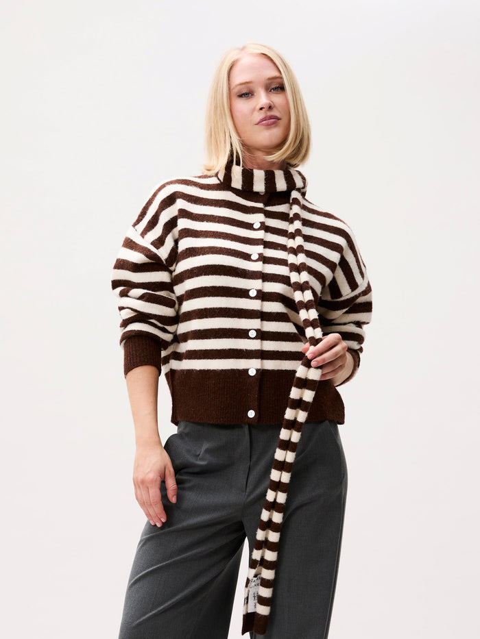 Sjaal Striped - brownie