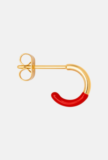 Oorsteker Color Hoop Half Dip - red