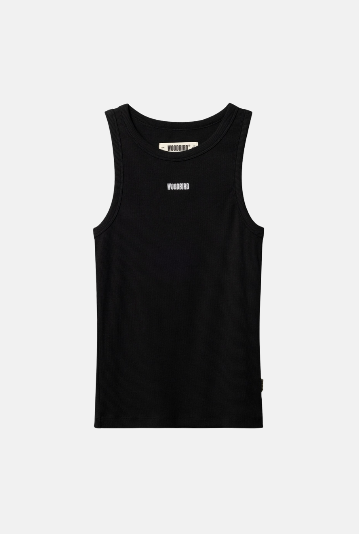 Top Dee Rib Tank - black
