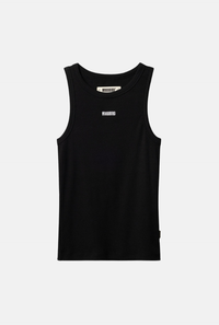 Top Dee Rib Tank - black