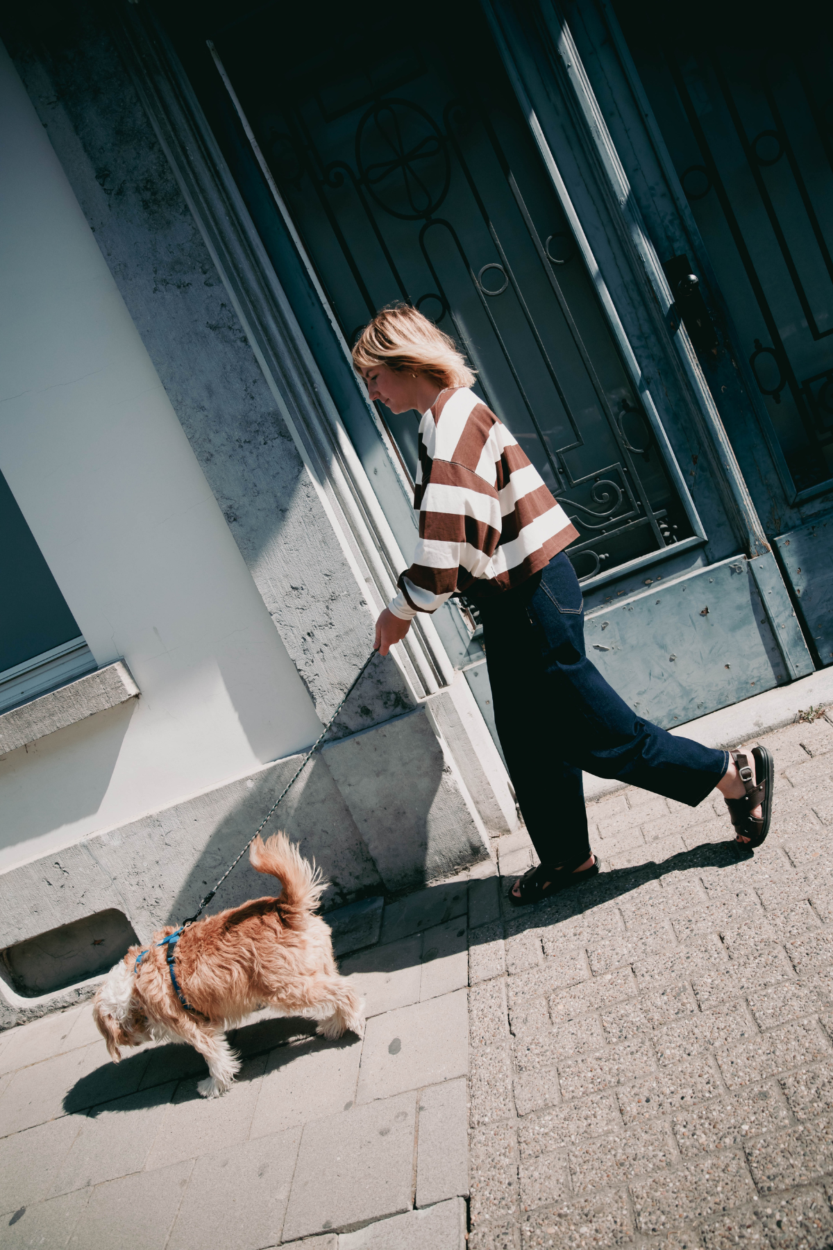 Shirt Oversized Striped - rocky road