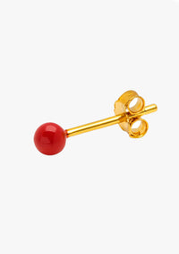 Oorsteker Color Ball - passion red