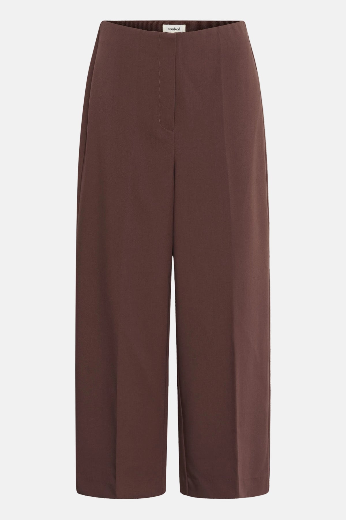 Broek Corinne Wide Cropped - Brown Stone