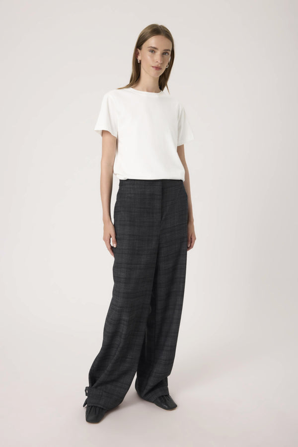 Broek Evonne - Black Suiting Check