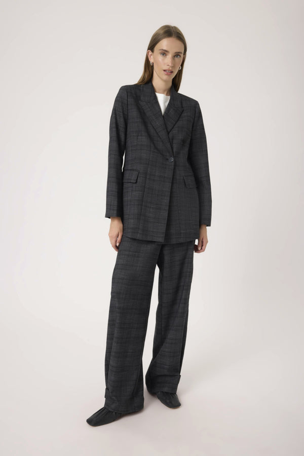 Broek Evonne - Black Suiting Check