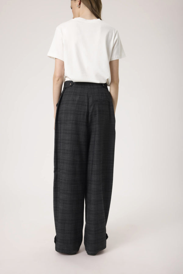 Broek Evonne - Black Suiting Check