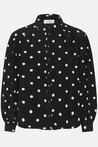 Blouse Idola Ebba - Black & White Dots