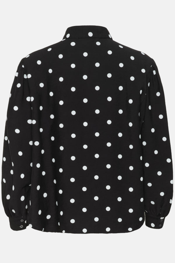 Blouse Idola Ebba - Black & White Dots