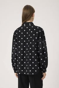 Blouse Idola Ebba - Black & White Dots