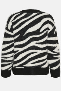 Sorea Cardigan - Black & White Animal