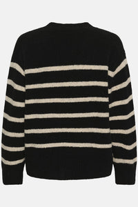 Vest Briony - Black & Dune Stripe