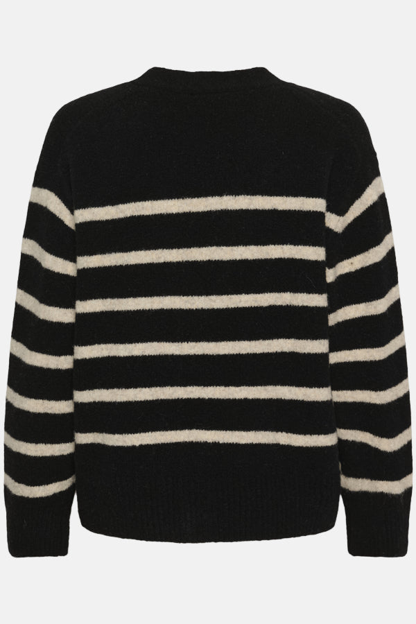 Vest Briony - Black & Dune Stripe