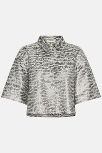 Blouse Pricilla - Silvery Animal Jacquard