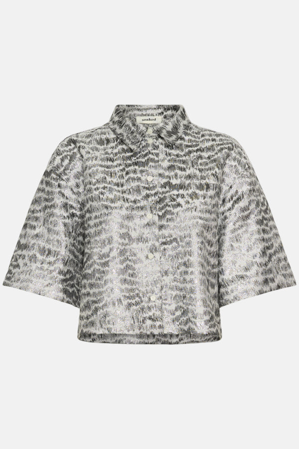Blouse Pricilla - Silvery Animal Jacquard