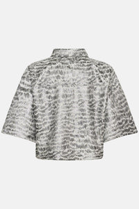 Blouse Pricilla - Silvery Animal Jacquard