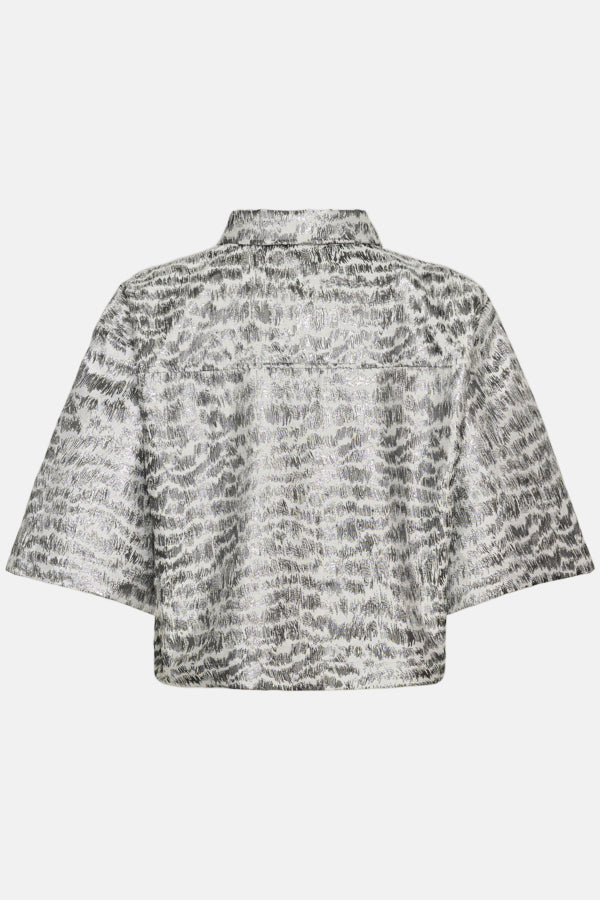 Blouse Pricilla - Silvery Animal Jacquard