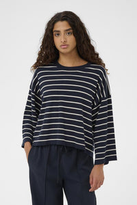Shirt Spina Boxy Cropped - Salute with White stripes