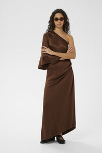 Jurk Mirabella One Shoulder - Cappuccino