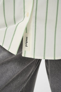 Hemd Noelle - Vibrant Green and White Stripe