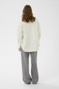 Hemd Noelle - Vibrant Green and White Stripe