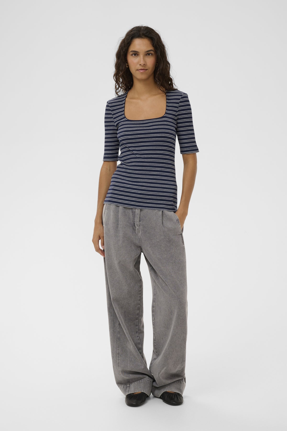 T-Shirt Simone Striped - India Ink Stripe