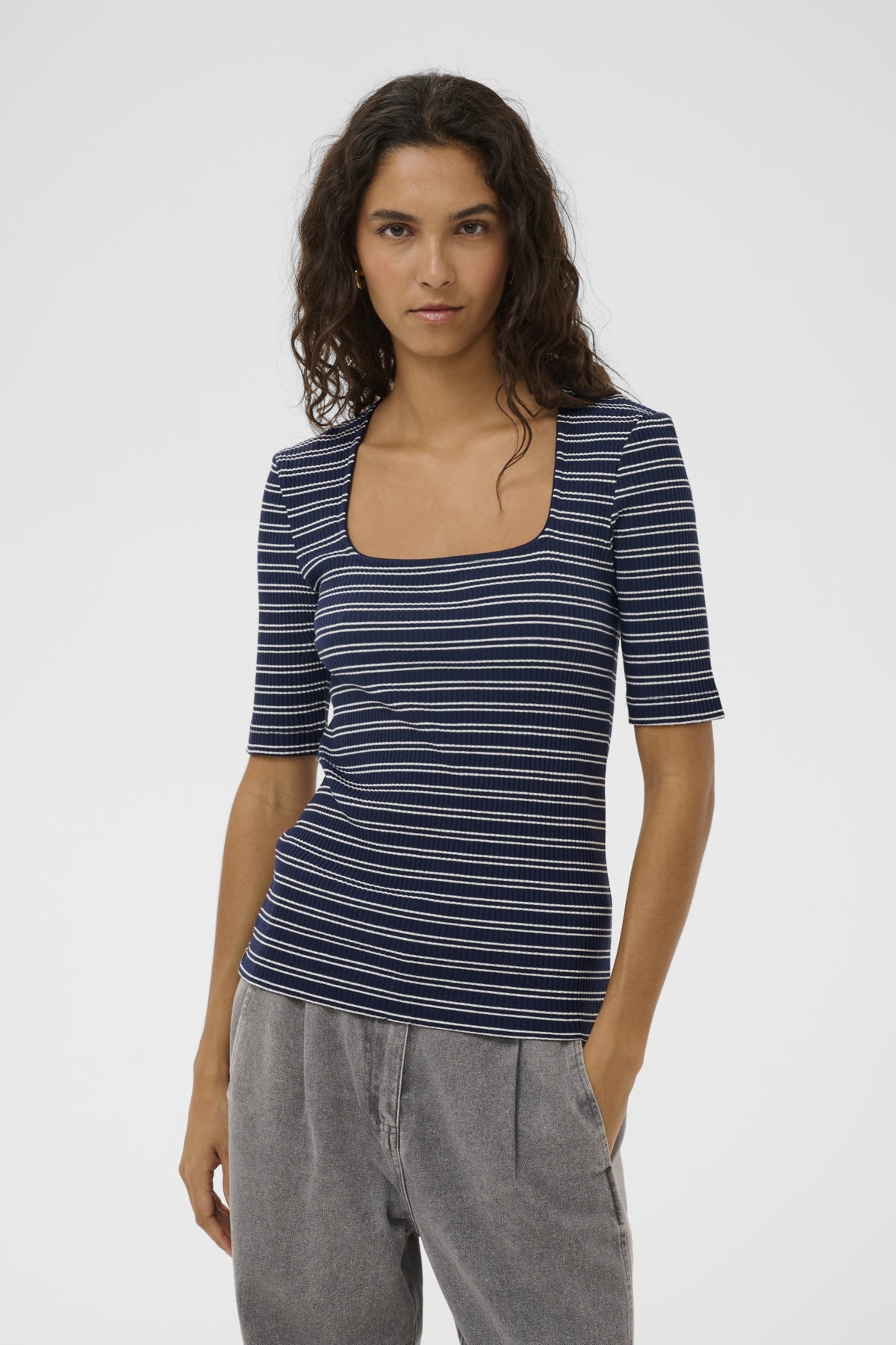 T-Shirt Simone Striped - India Ink Stripe