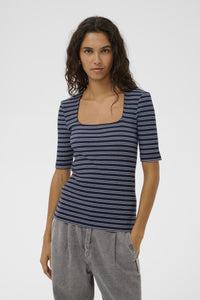 T-Shirt Simone Striped - India Ink Stripe