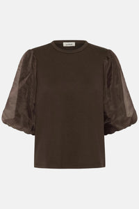 T-Shirt Marigold Puff - chocolate brown