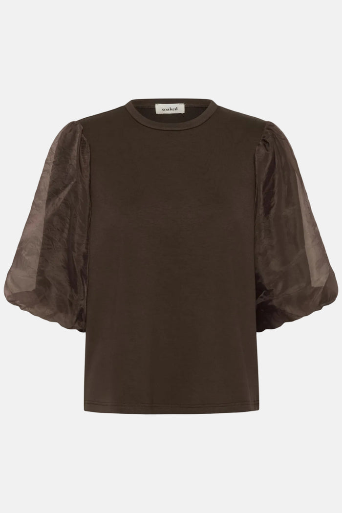 T-Shirt Marigold Puff - chocolate brown