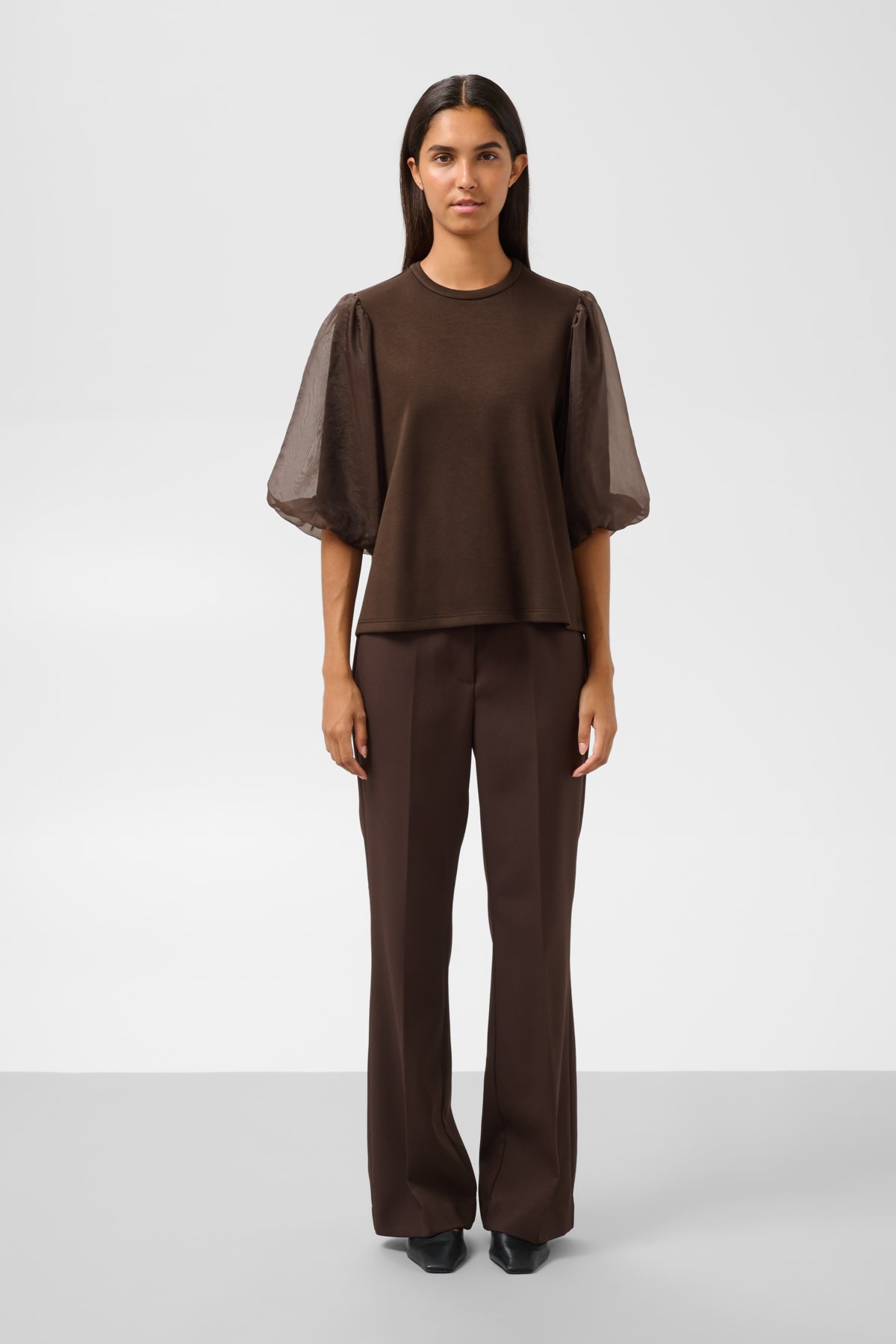 T-Shirt Marigold Puff - chocolate brown