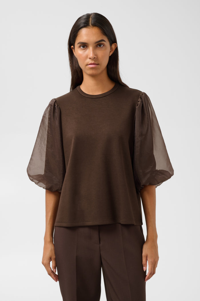 T-Shirt Marigold Puff - chocolate brown