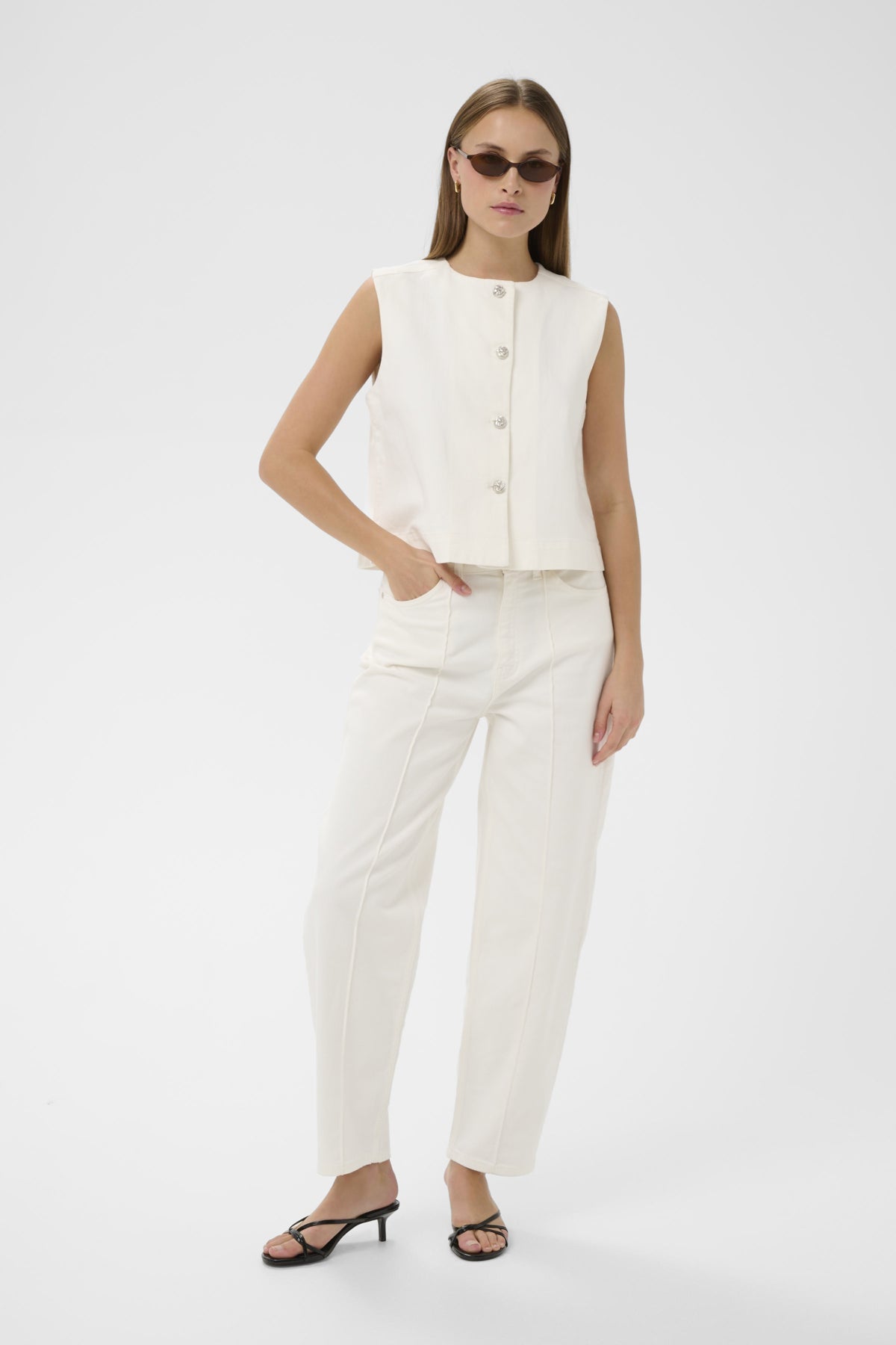 Vest Rina Waistcoat - whitecap grey