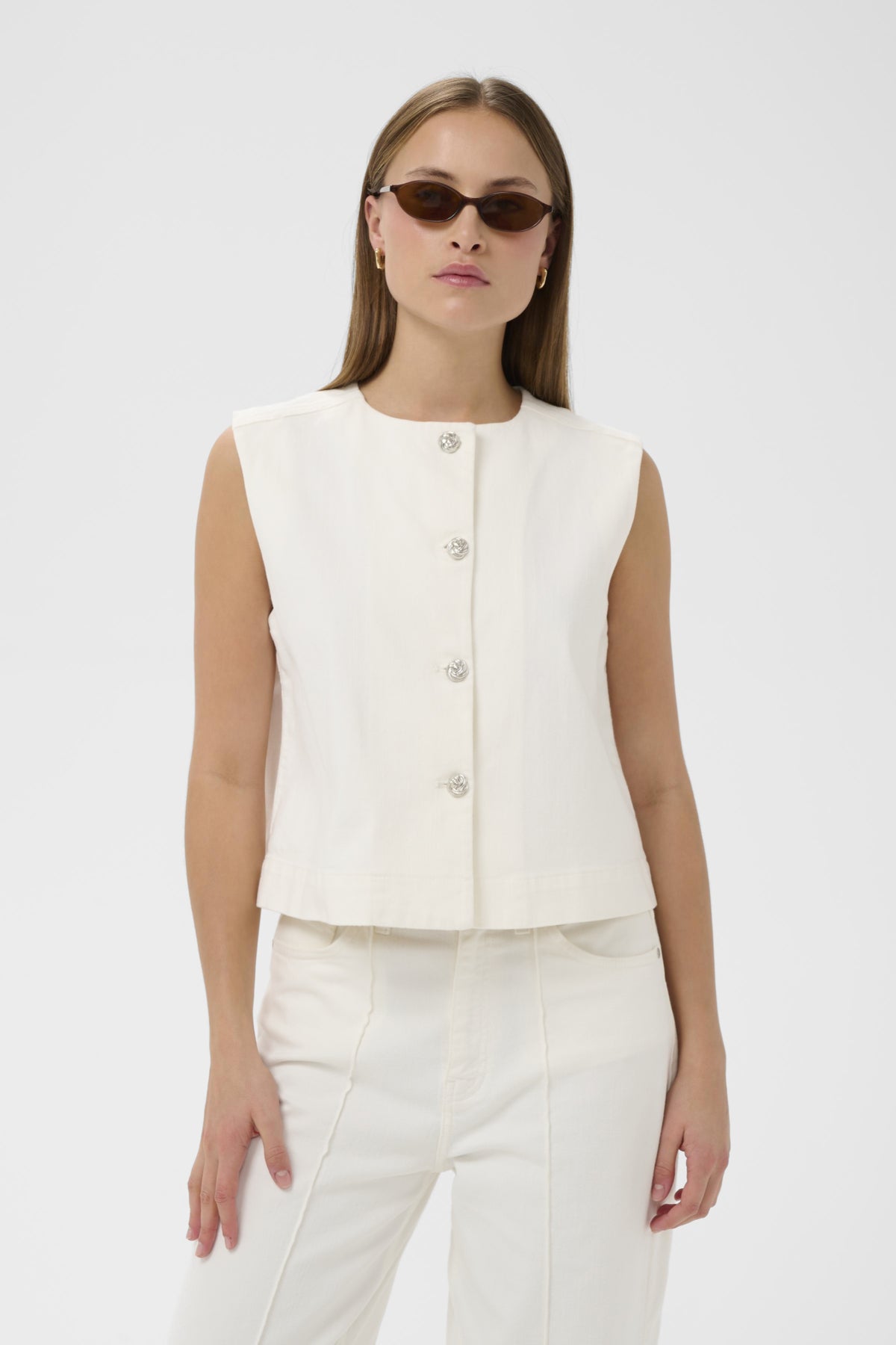 Vest Rina Waistcoat - whitecap grey