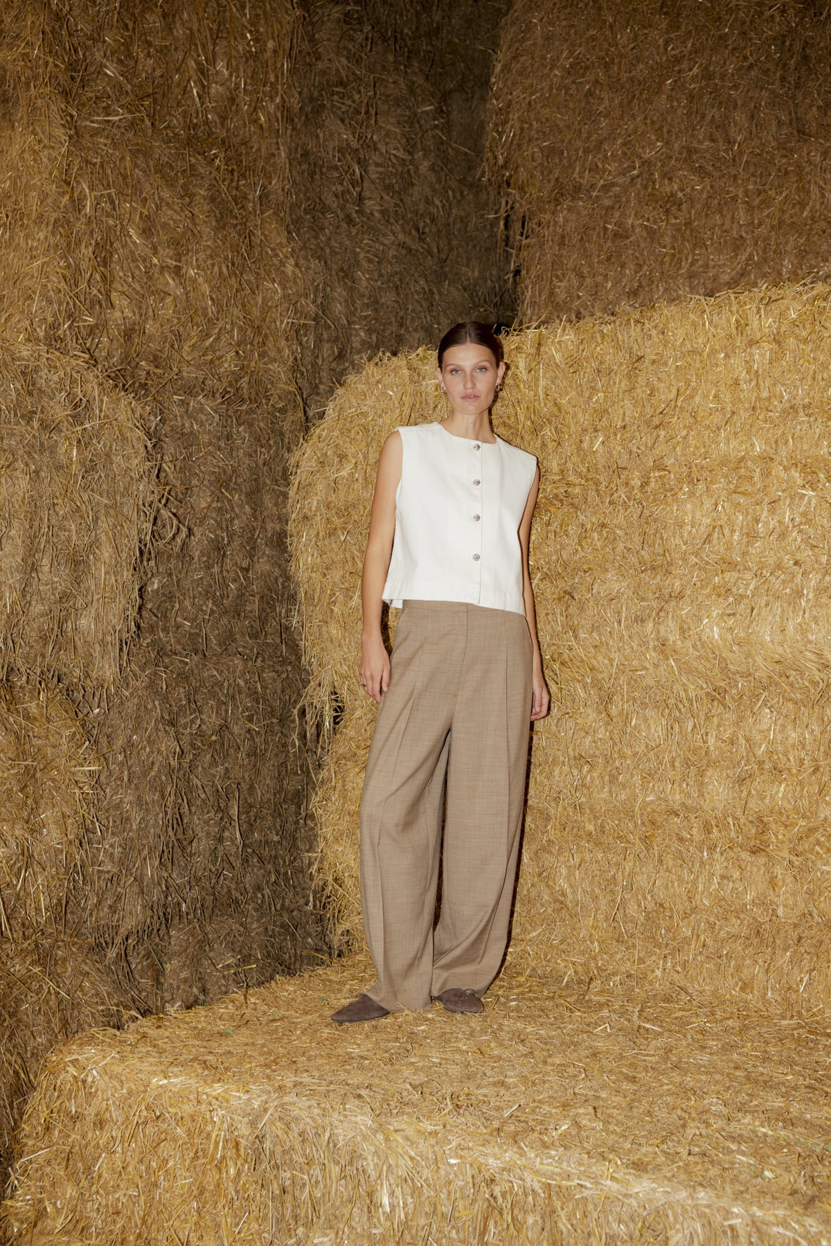 Vest Rina Waistcoat - whitecap grey