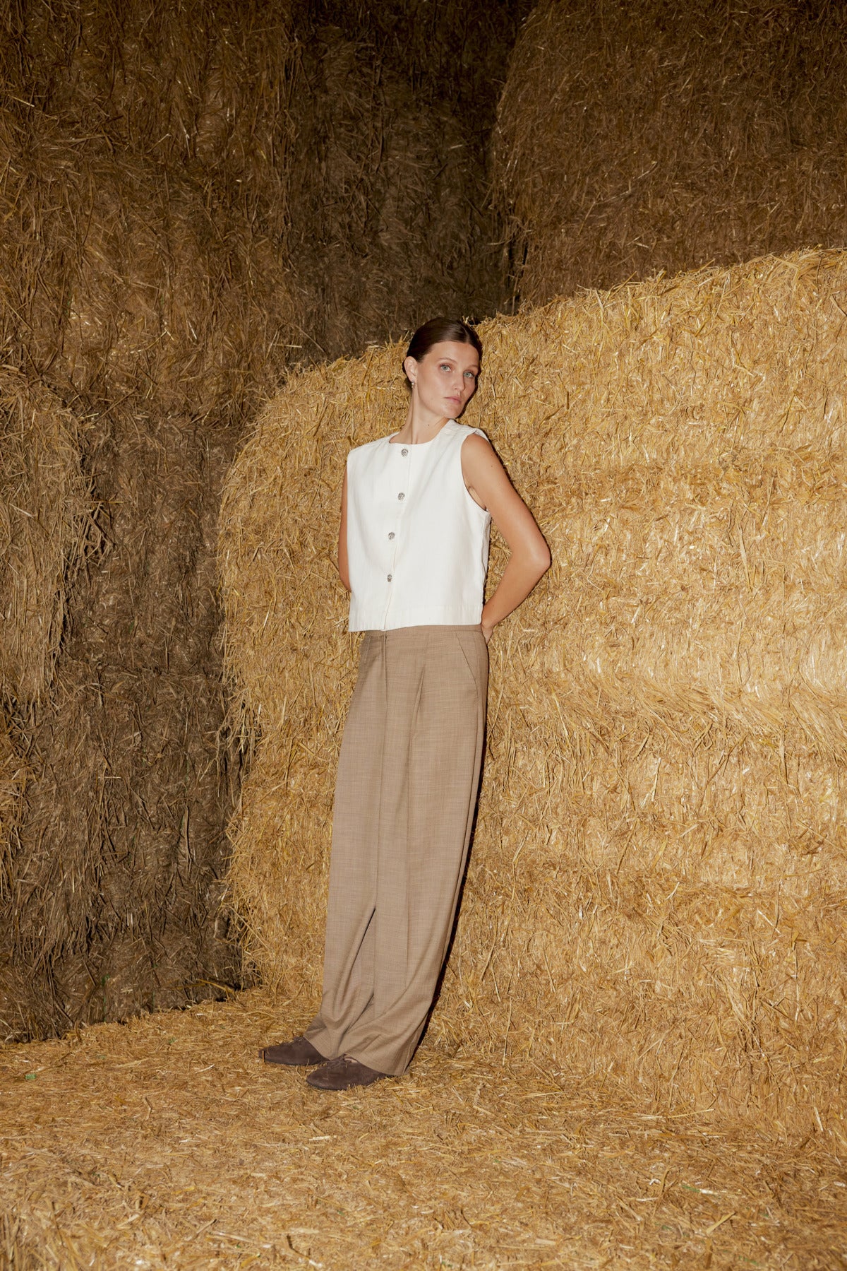 Vest Rina Waistcoat - whitecap grey