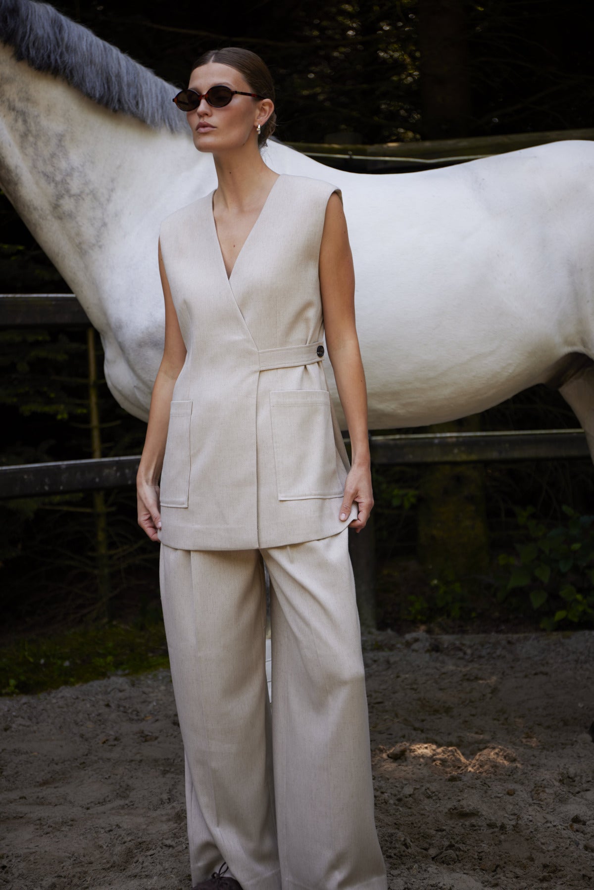 Vest Sofia - White Pepper