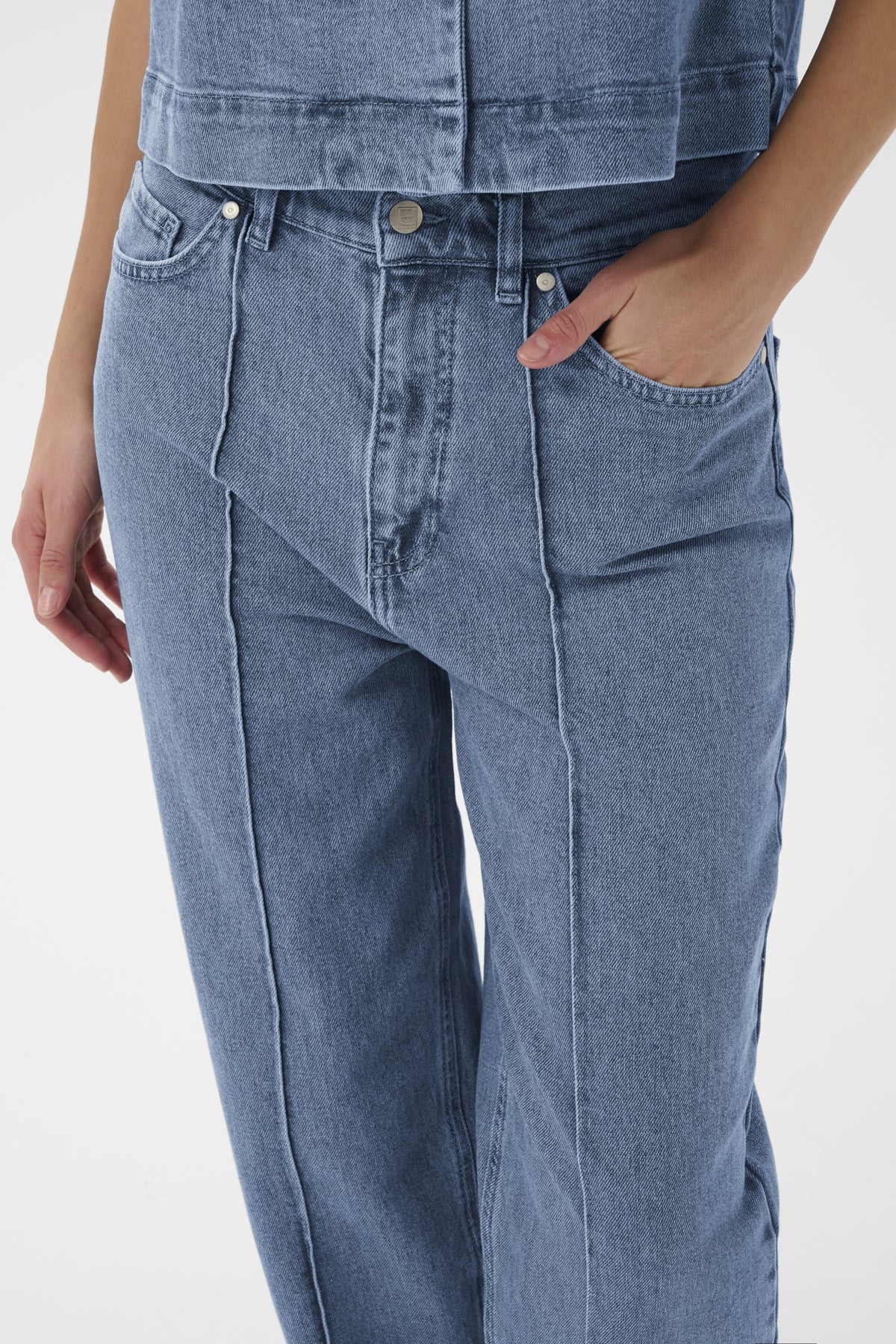 Jeans Rinatina Barrel - Medium blue denim