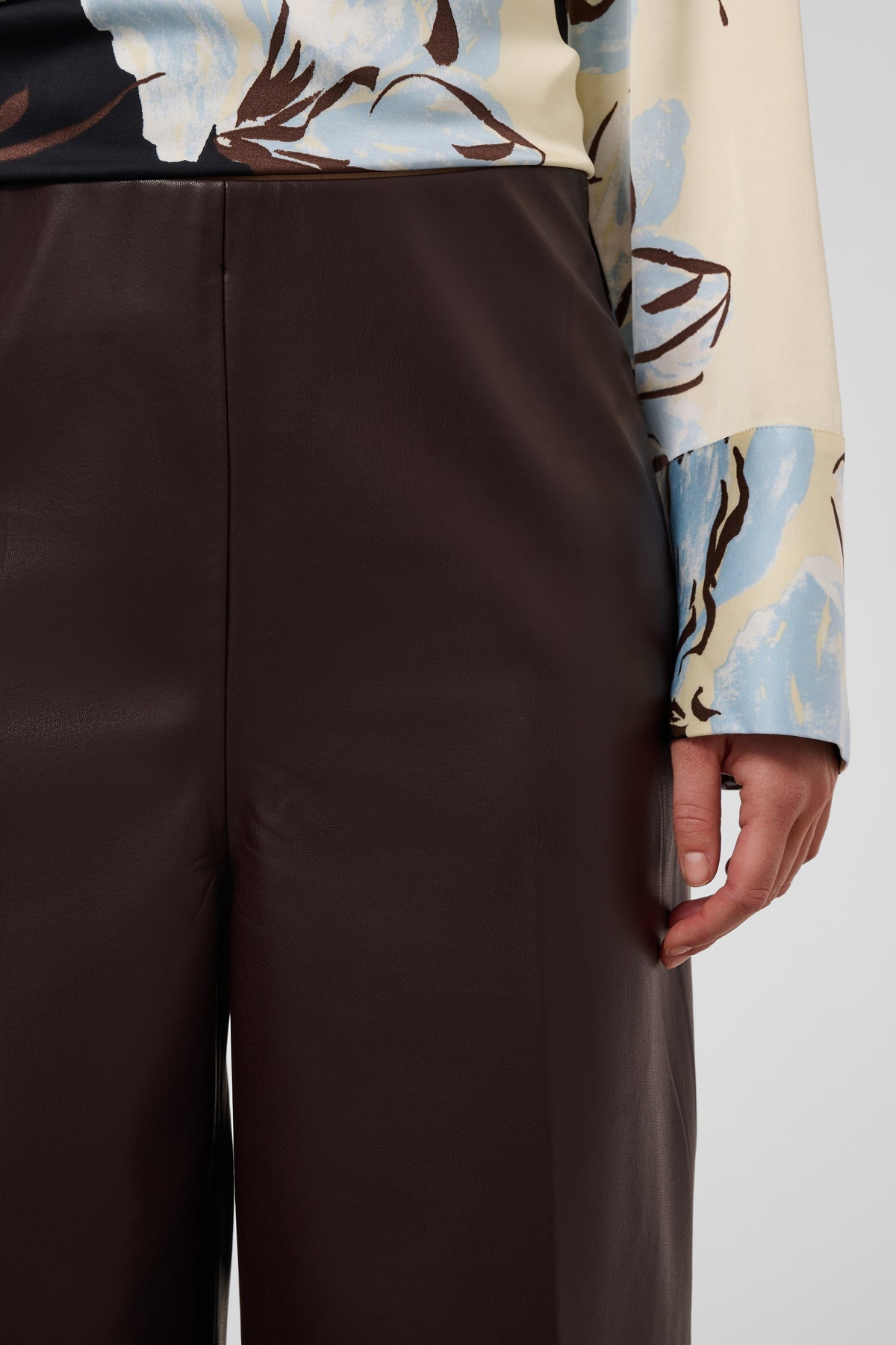 Broek Kaylee Wide Long - chocolate torte