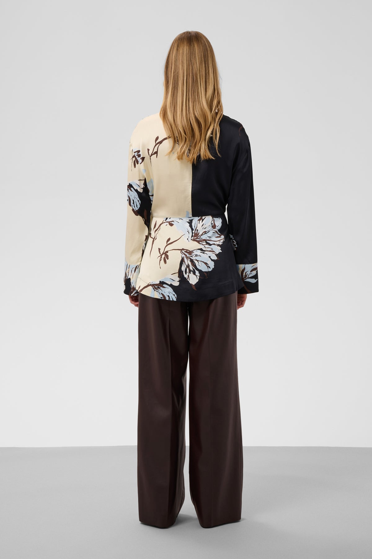 Broek Kaylee Wide Long - chocolate torte