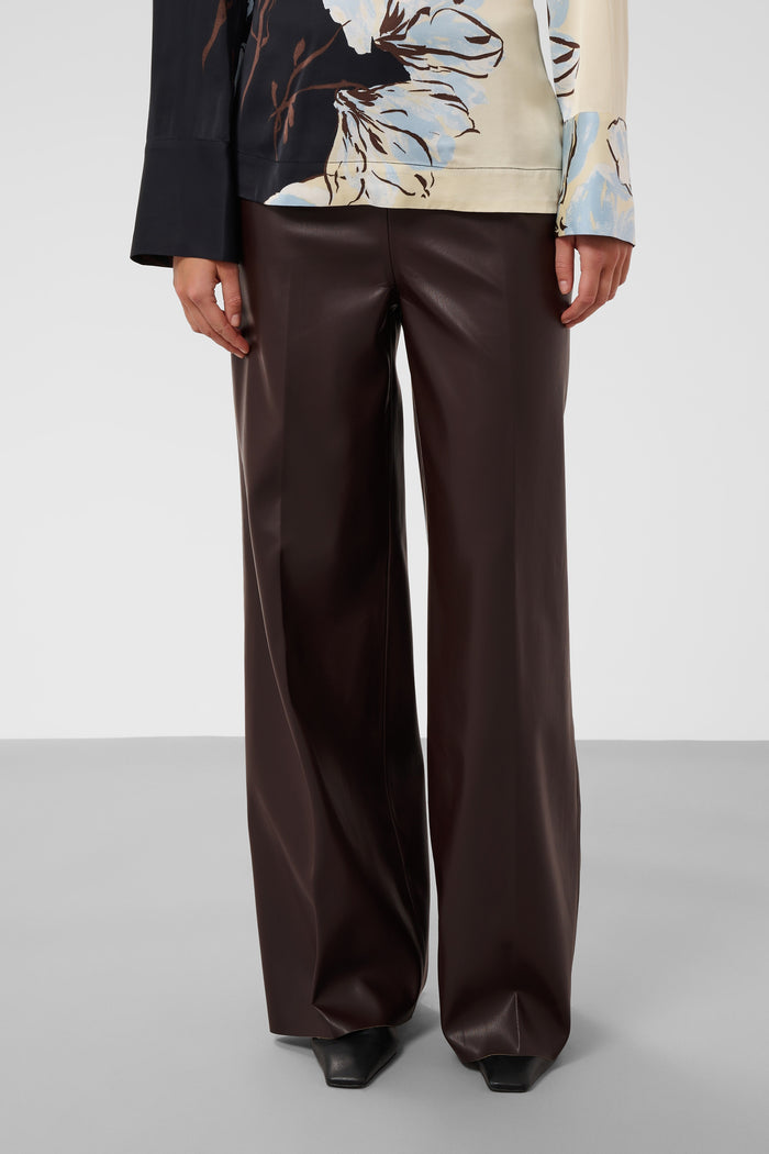 Broek Kaylee Wide Long - chocolate torte