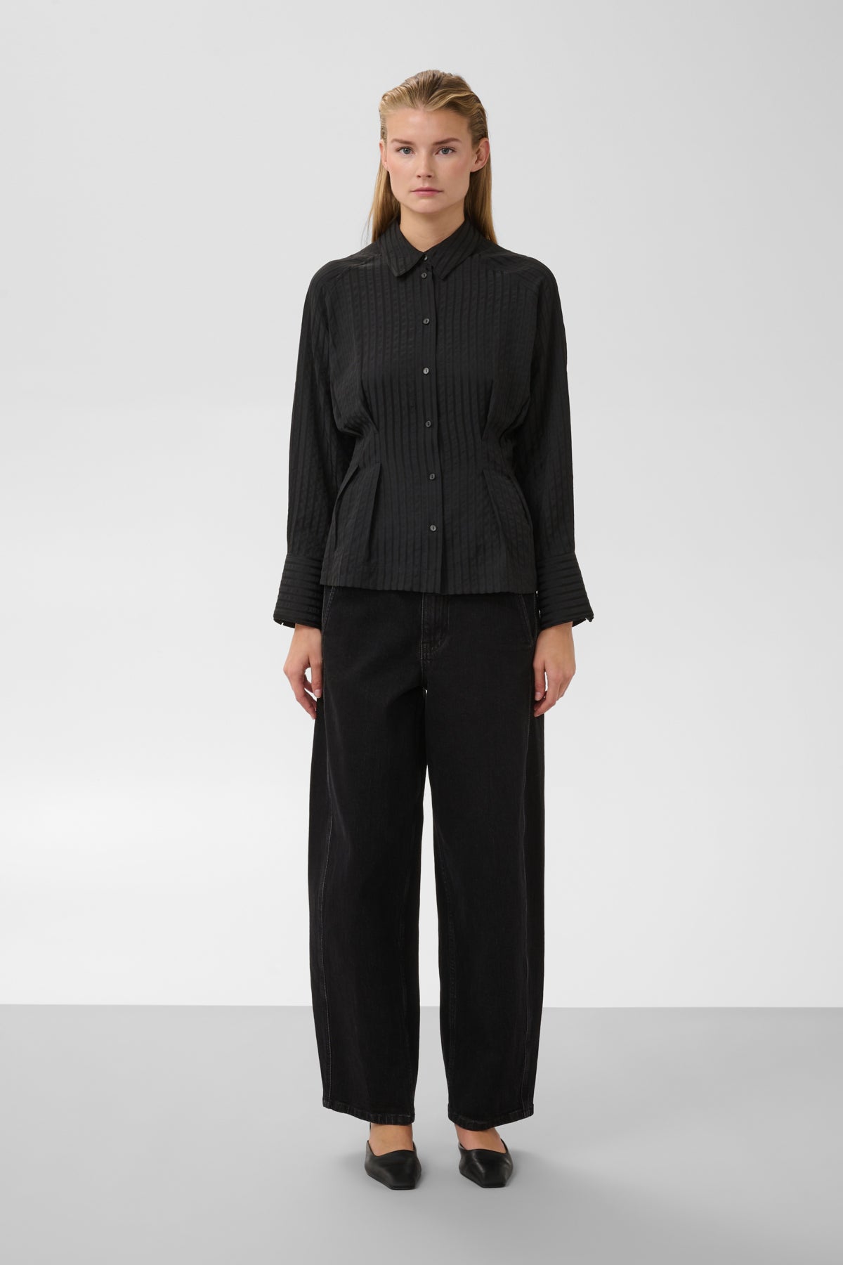 Blouse Toledo Pleated - black