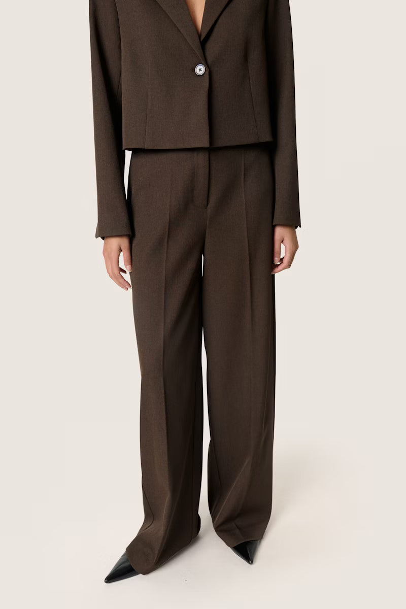 Lilu Corinne Wide Leg Long Pants - Brown