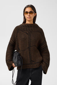 Trui Yiva Monogram Pullover - chocolate brown