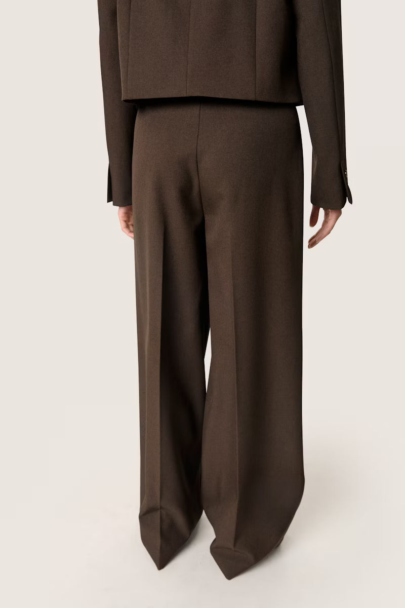 Lilu Corinne Wide Leg Long Pants - Brown