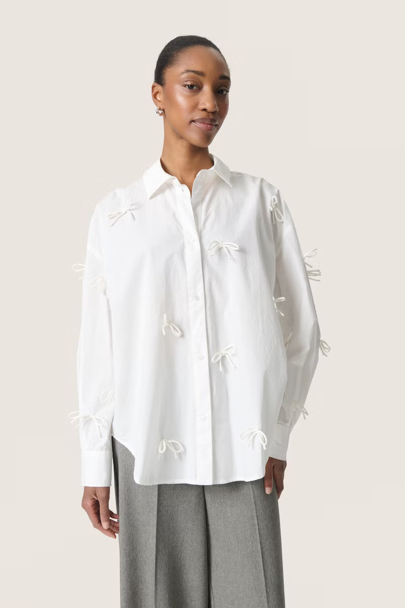 Joa Bow Shirt - White