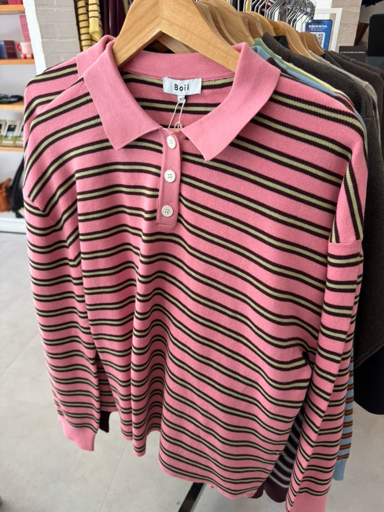 Trui Adanne Polo - pink/bordeaux