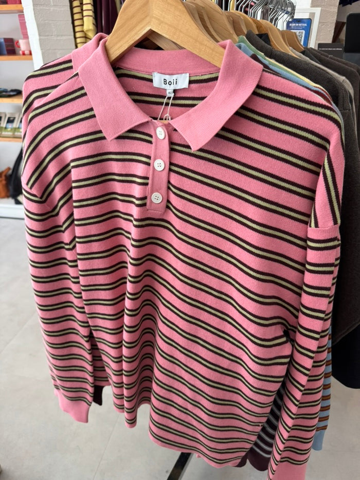 Trui Adanne Polo - pink/bordeaux